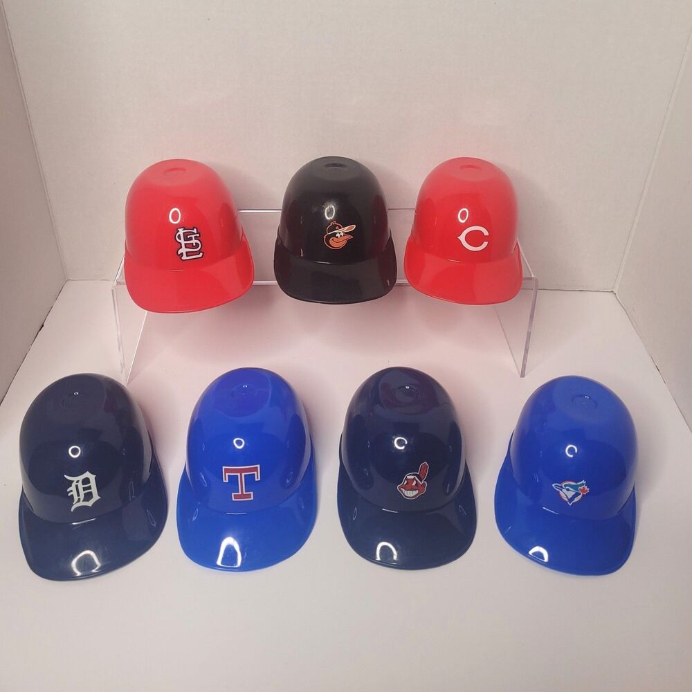 7 Vintage MLB Mini Baseball Helmet Ice Cream Sundae Bowls 1980s 1990s